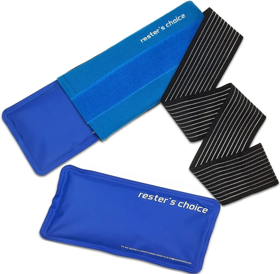 2 Soft Gel Ice Packs for Injuries Reusable with Extra Comfy Adjustable Cold Pack