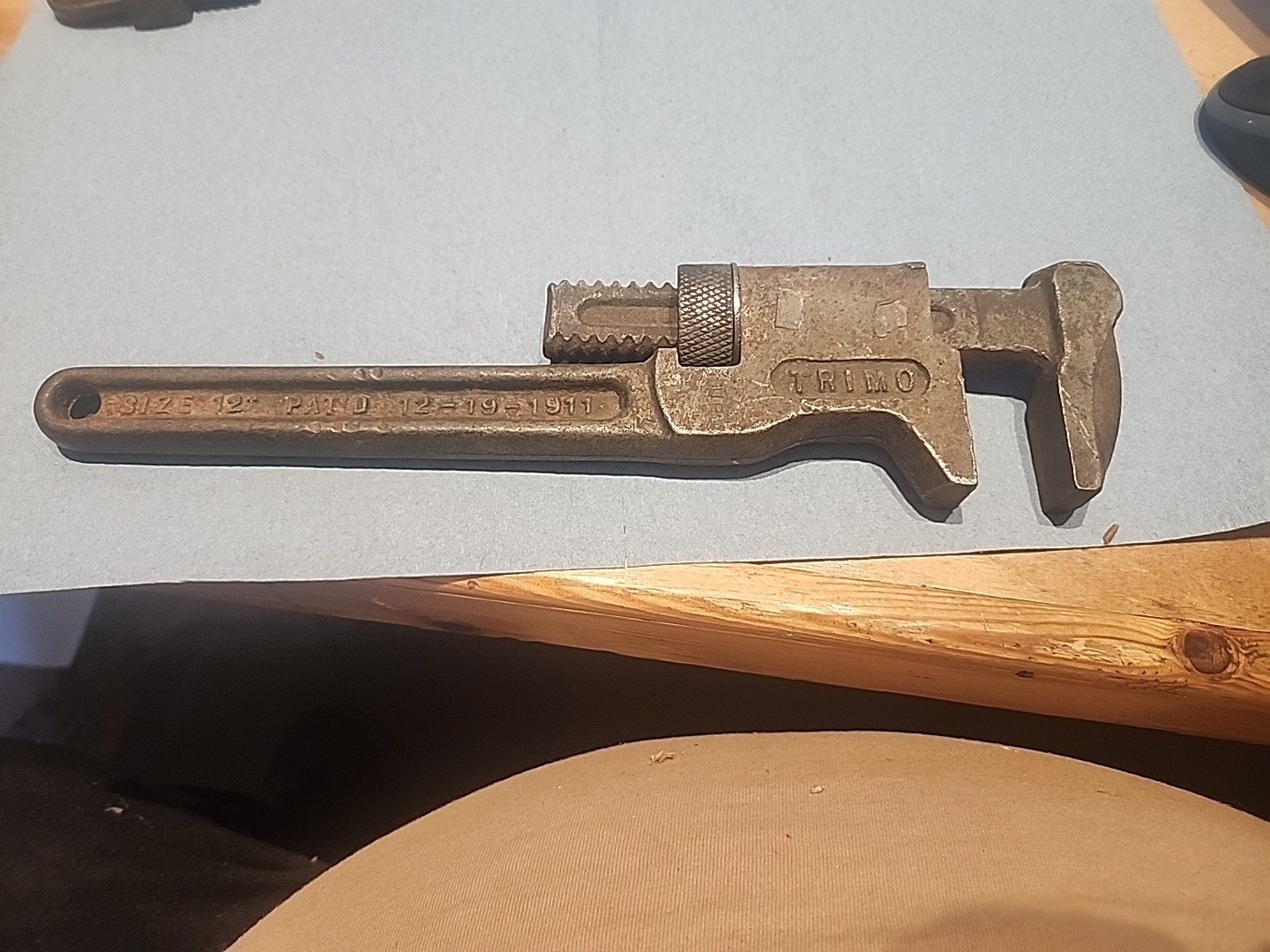Antique Trimo Alloy Pipe Wrenches 12 inch and 6 inch