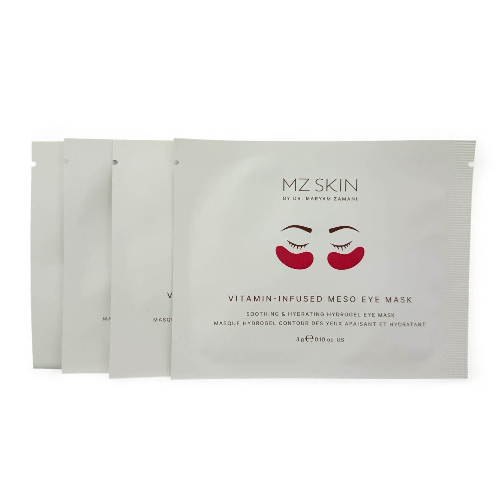 4x MZ SKIN Vitamin Infused Mezo Eye Mask Pair Soothing And Hydrating  NWOB