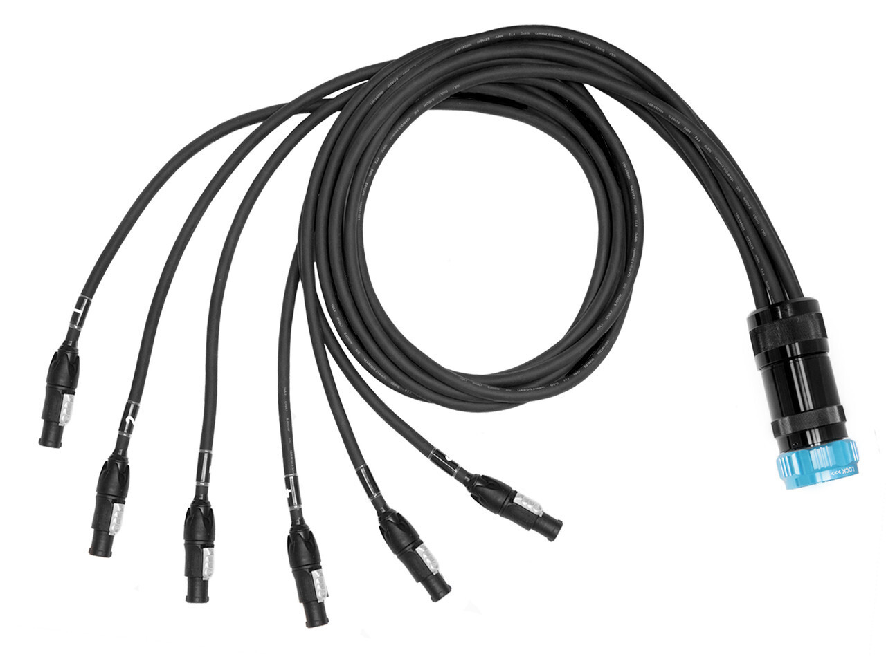 19 PIN SOCAPEX SOCO to  6ft 6 Channel True1 Female Connectors Breakout Cable