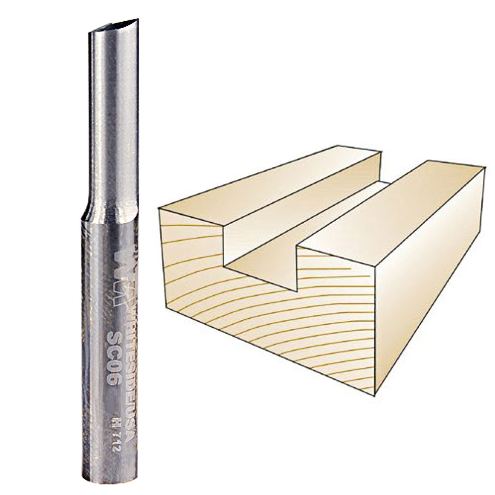 Whiteside SC06 Carbide Straight 1/4"SH, 1/4"CD, 3/4"CL