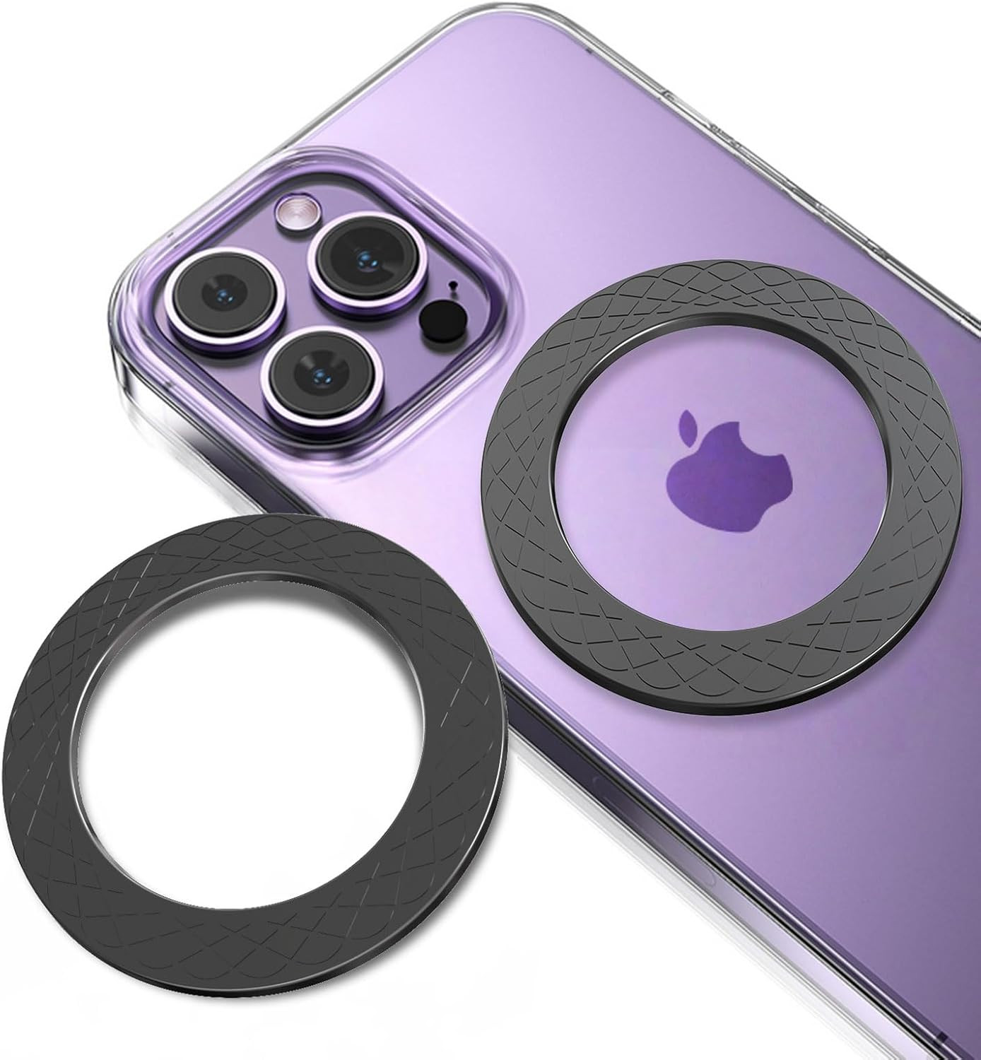 Magnetic Ring for Magsafe Sticker, 2 Pack Strong Magnet Plate for Phone Case, Co