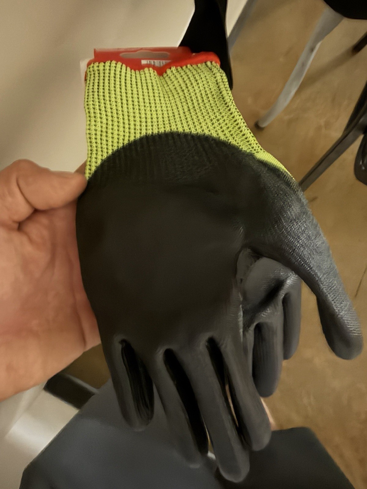 Milwaukee Touch Screen Gloves High Vis-Cut Level 5-Polyurethane-Size 9”L