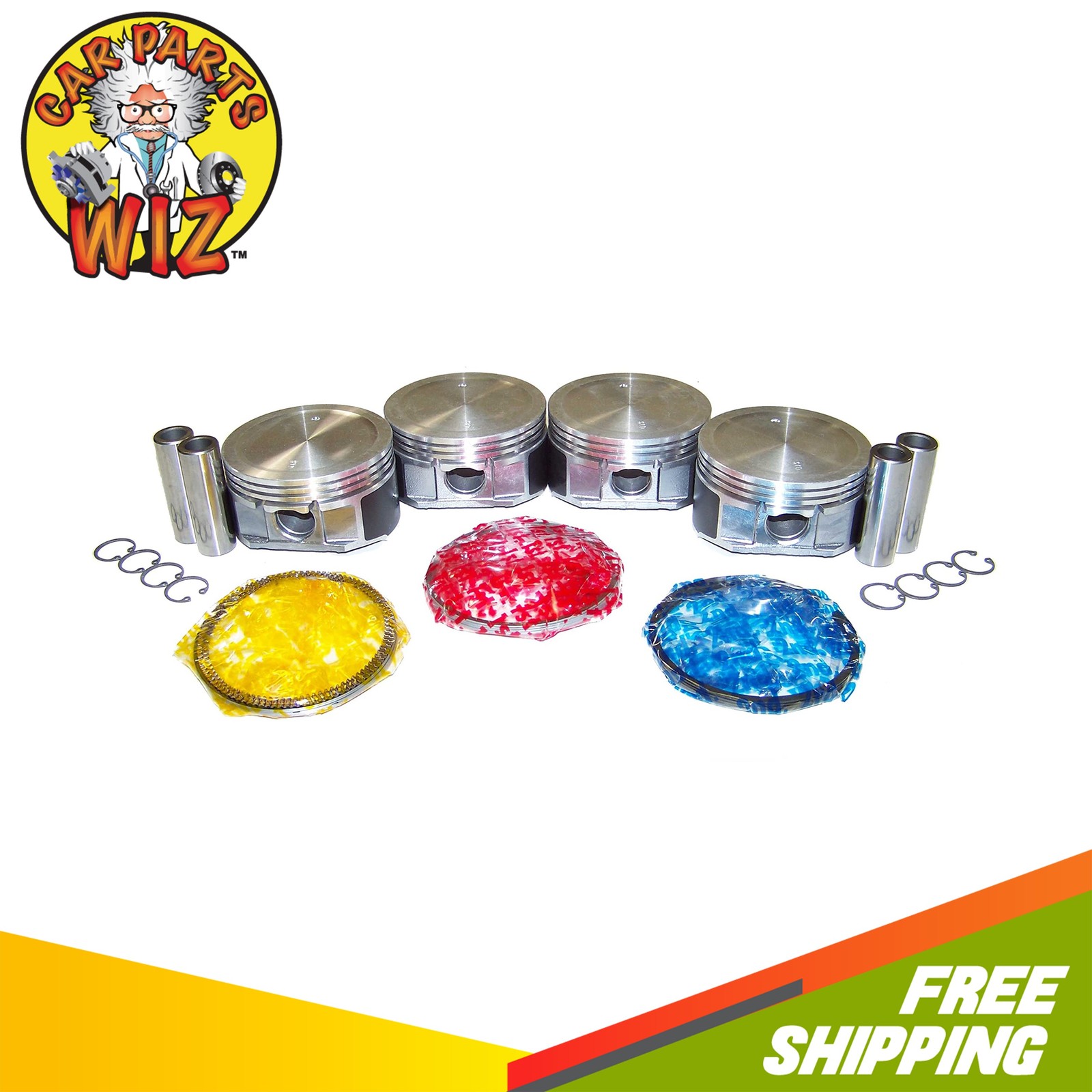 Engine Piston and Ring Kit Fits 00-08 Oldsmobile Alero Cavalier 2.2L Ecotec