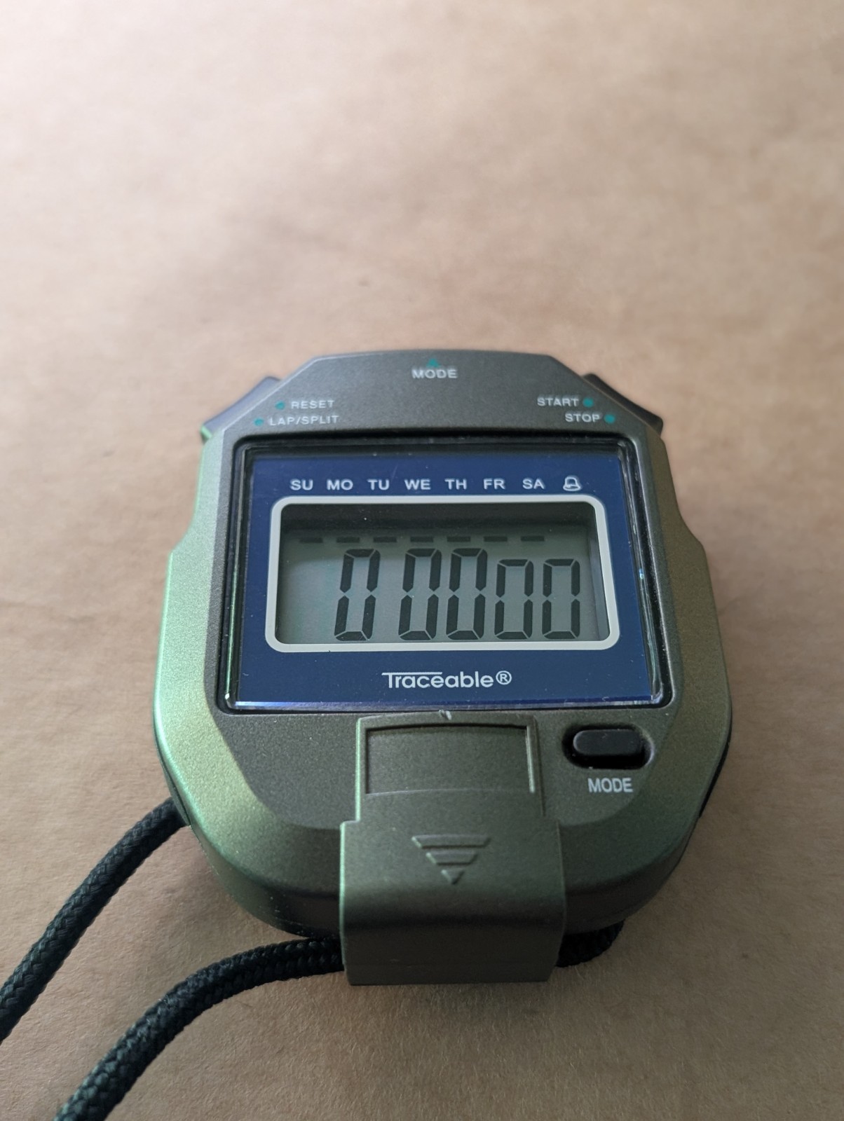 Traceable 1043TR Three-Button Digital Stopwatch Lap Split Timer w/ Lanyard