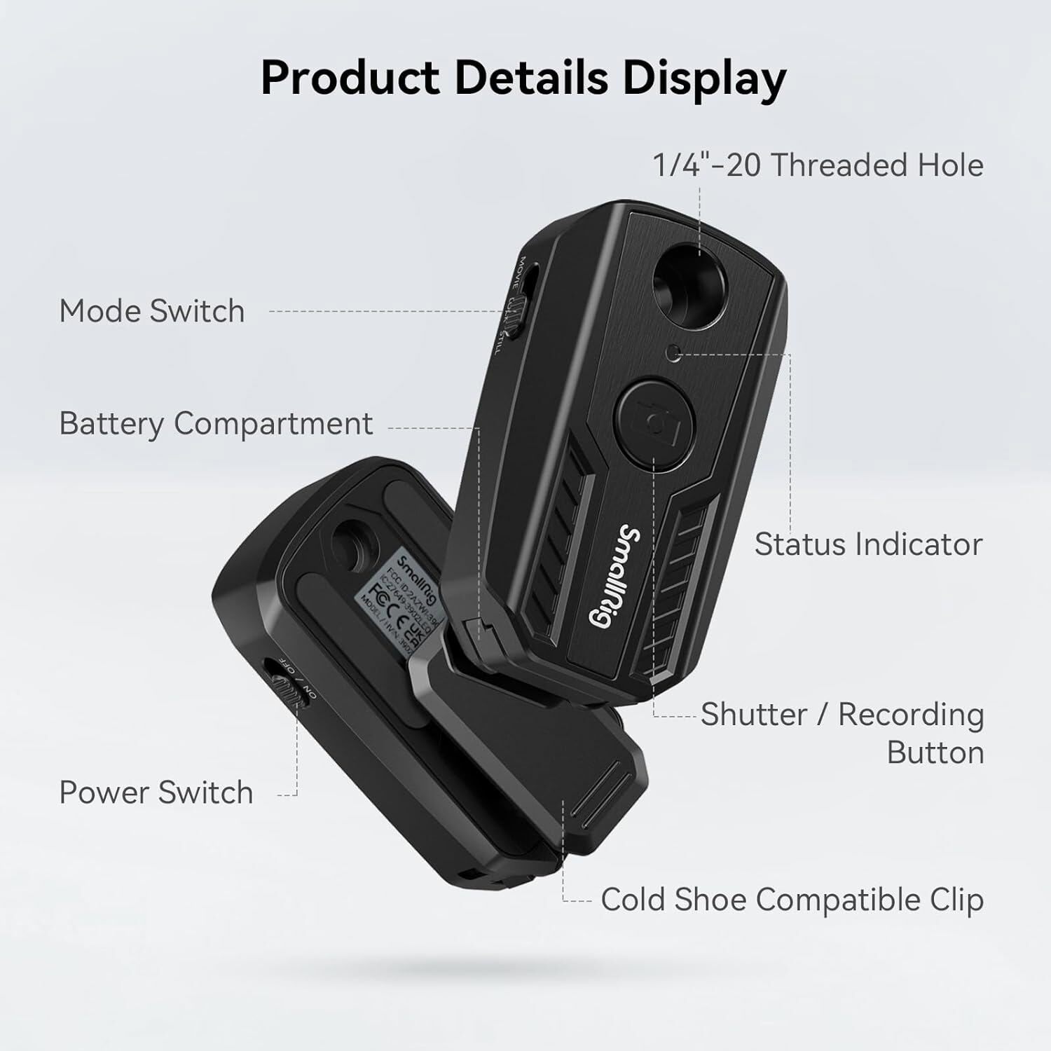 SmallRig Bluetooth Wireless Remote Controller for Sony A7R IV/Canon/Nikon