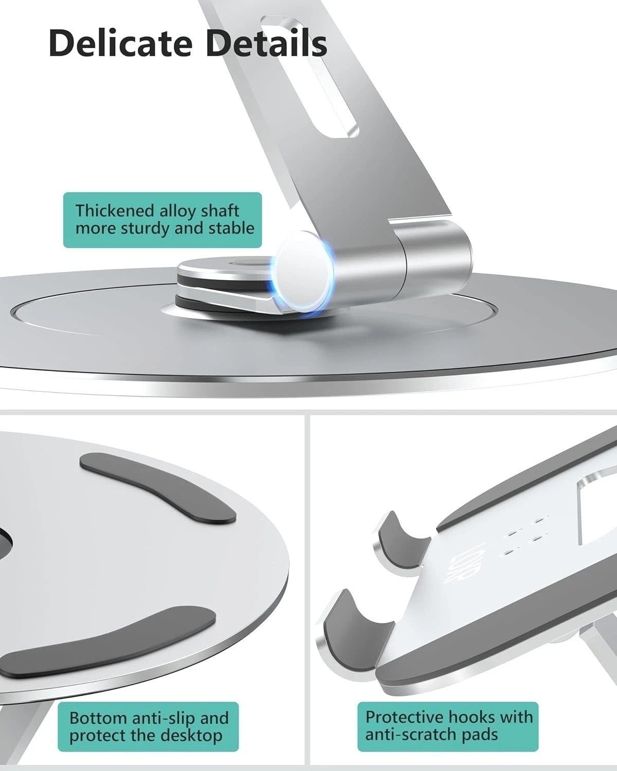 Adjustable Laptop Stand with Phone Holder