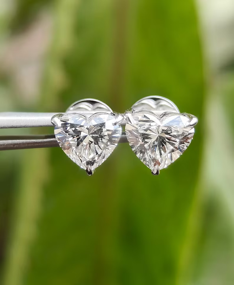 4 CT Lab Grown White Diamond Silver 925 Earrings Romantic Gift Jewelry For Her
