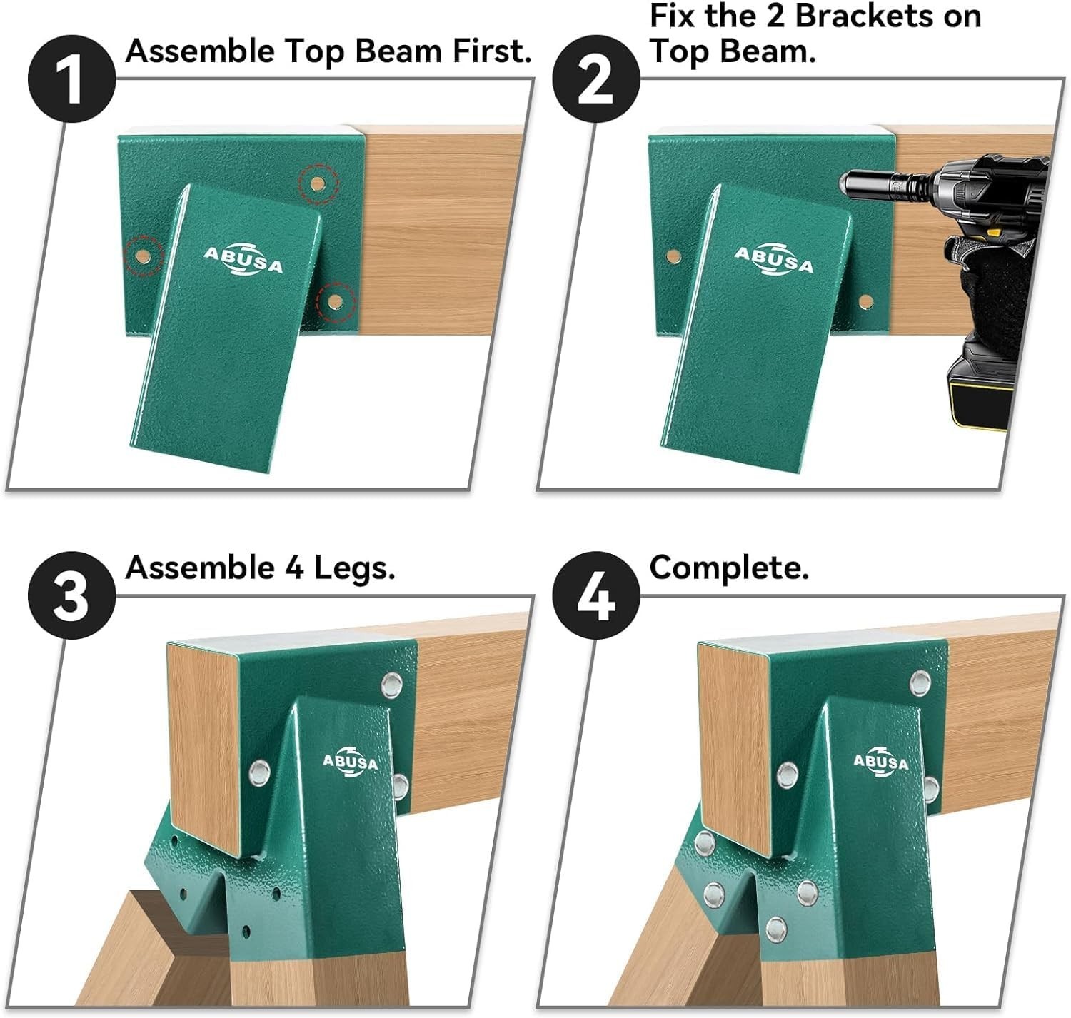 Heavy Duty Swing Sets Brackets Including 2 Green A-Frame Swing Set Brackets 2...