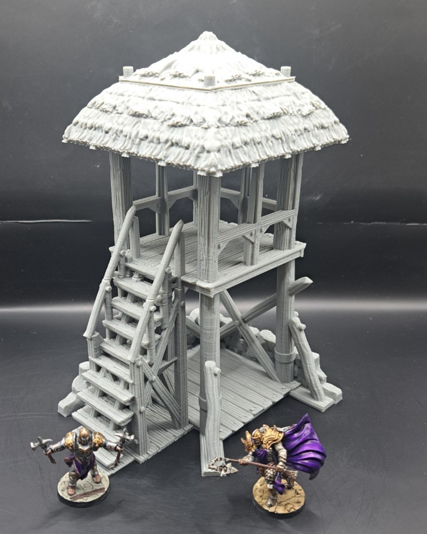 3d printed watchtower 28mm Miniatures, DnD, Tabletop, RPG, War Game