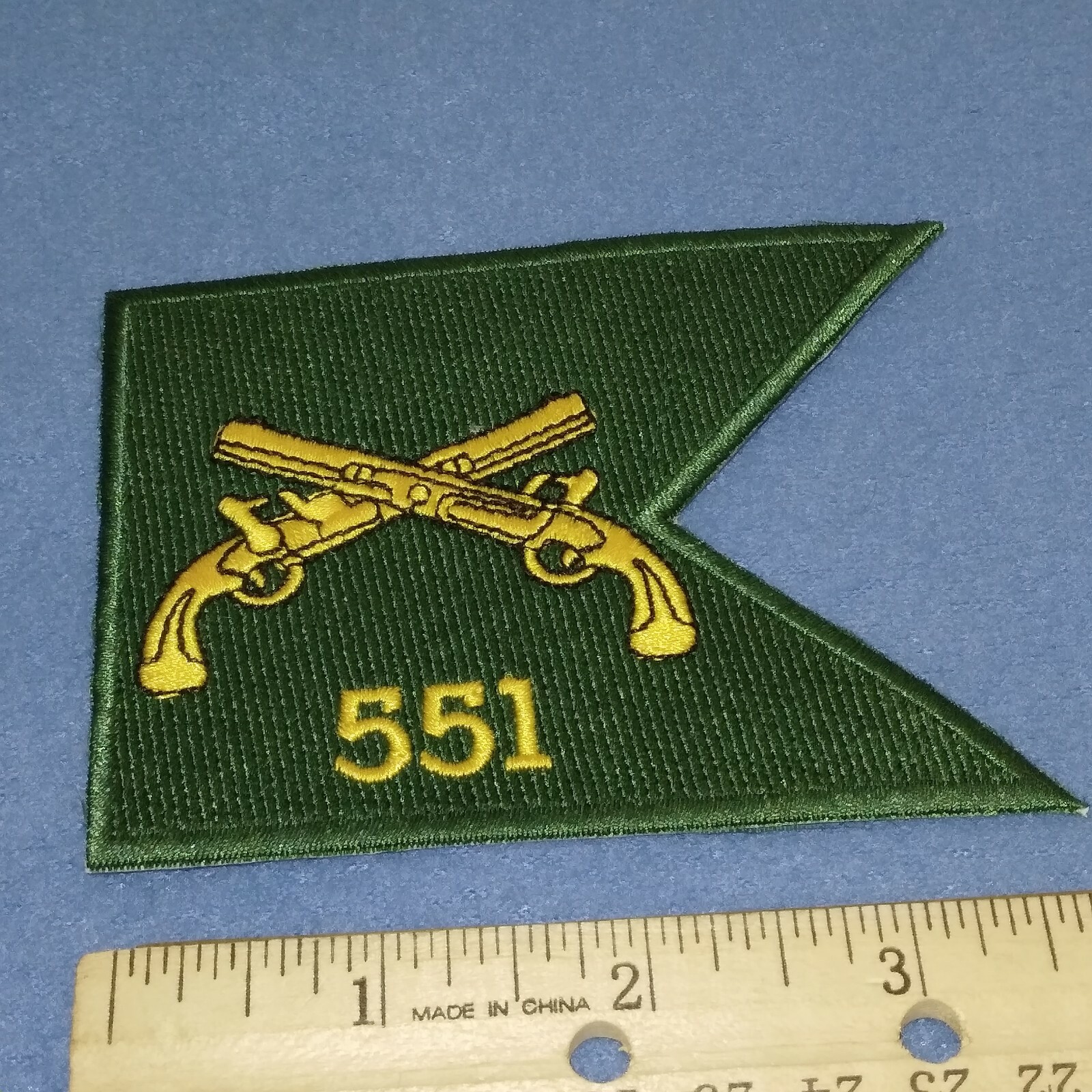 US Army 551st MILITARY POLICE  4" Guidon flag patch