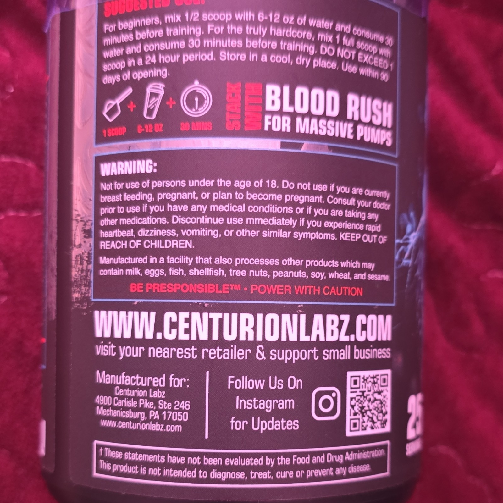 Centurion Labz Pre-Workout Powder God of Rage Unchained L-Citrulline Beta Alani…