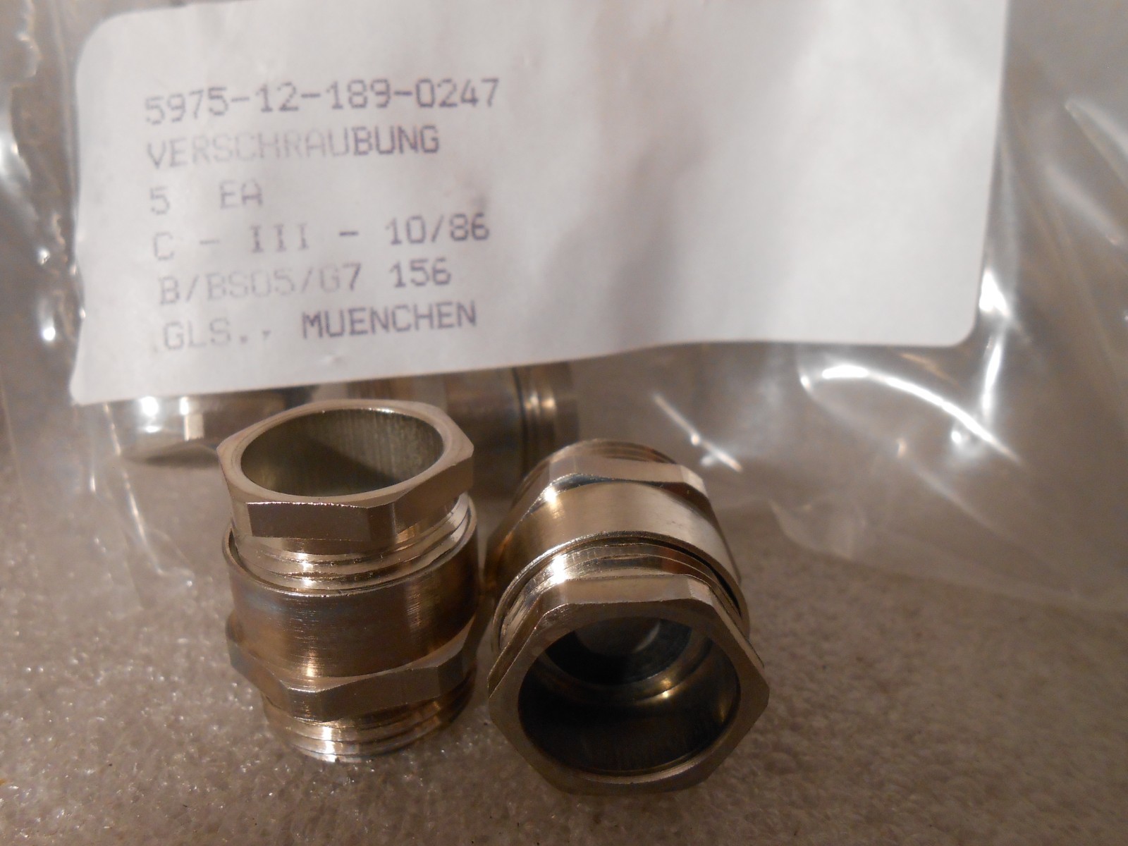 10pcs mint condition PG11 cable gland brass nickel-plated IP55