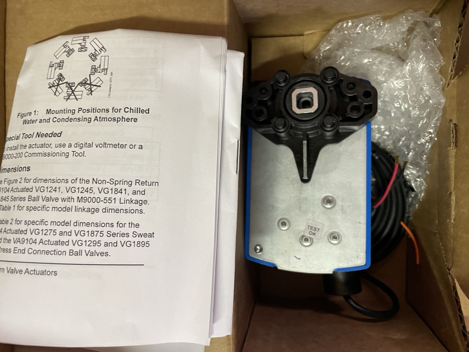 Johnson Controls VA9104-AGA-2S Electric Non-Spring Return Valve Actuator 24V