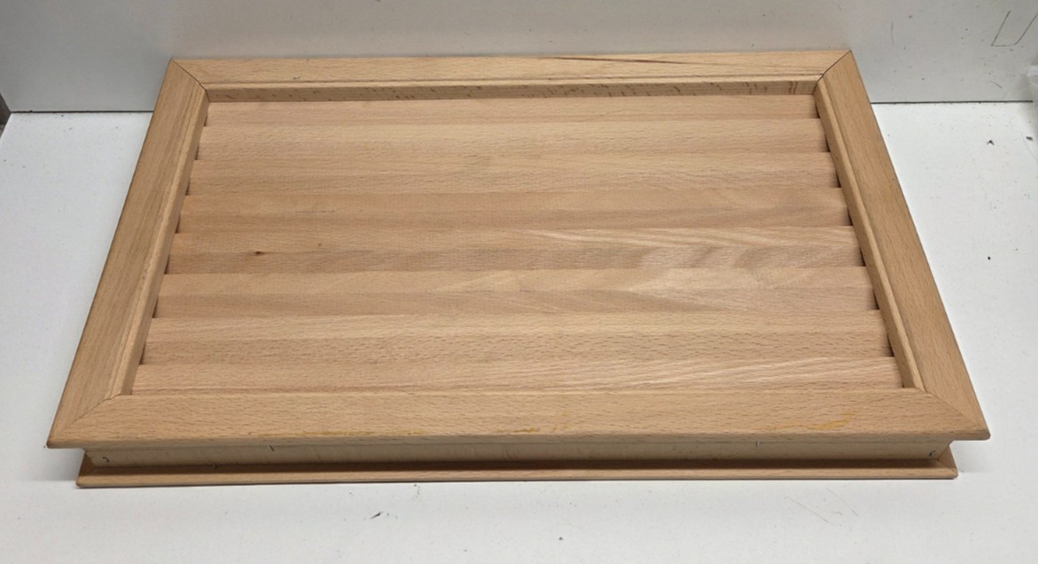 NEW! BASSWOOD DOOR LOUVER 12X8 FITS DOOR 1-3/8" THICK 0352095/TM1400