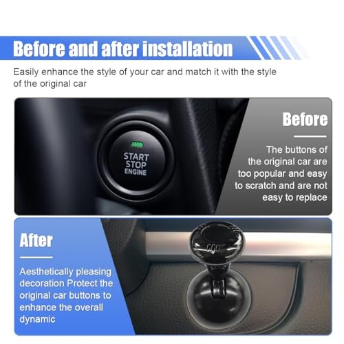 Car Joystick Starter, Car Start Button Rocker, Metal Push to Start Black