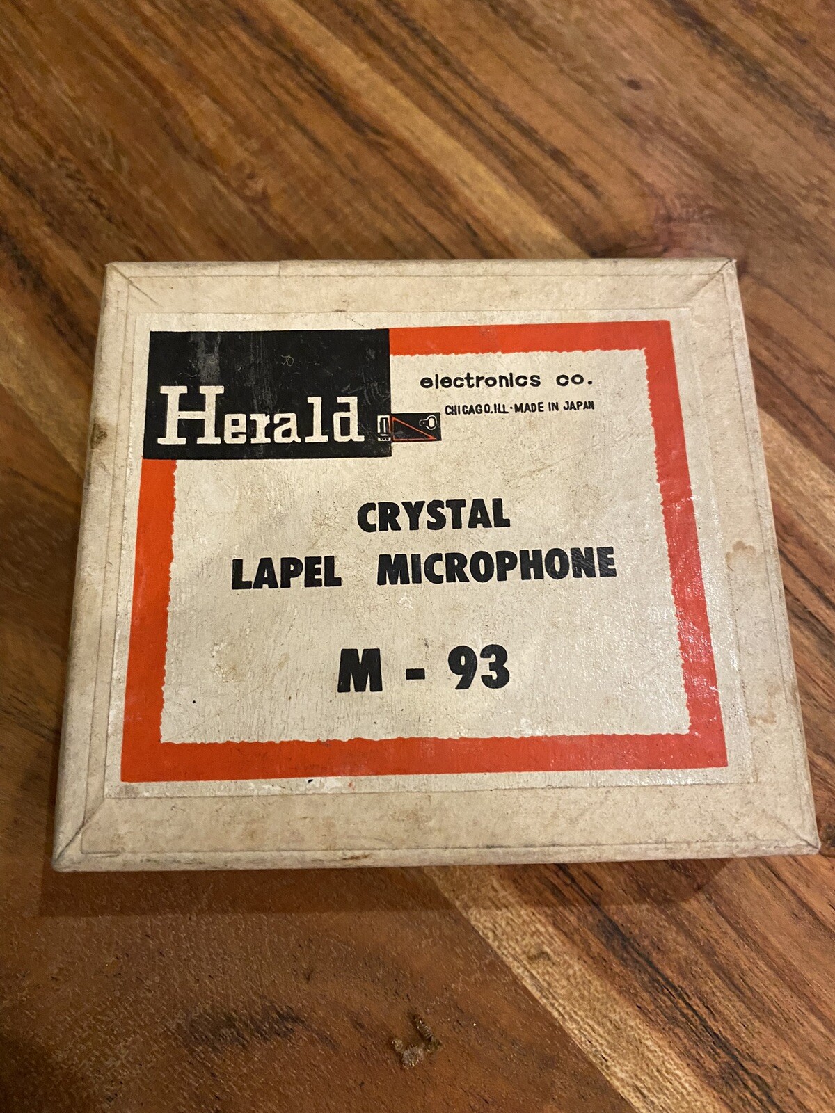 Herald Crystal Lapel Microphone M 93 Electronics Nos Audio Equiptment Vintage