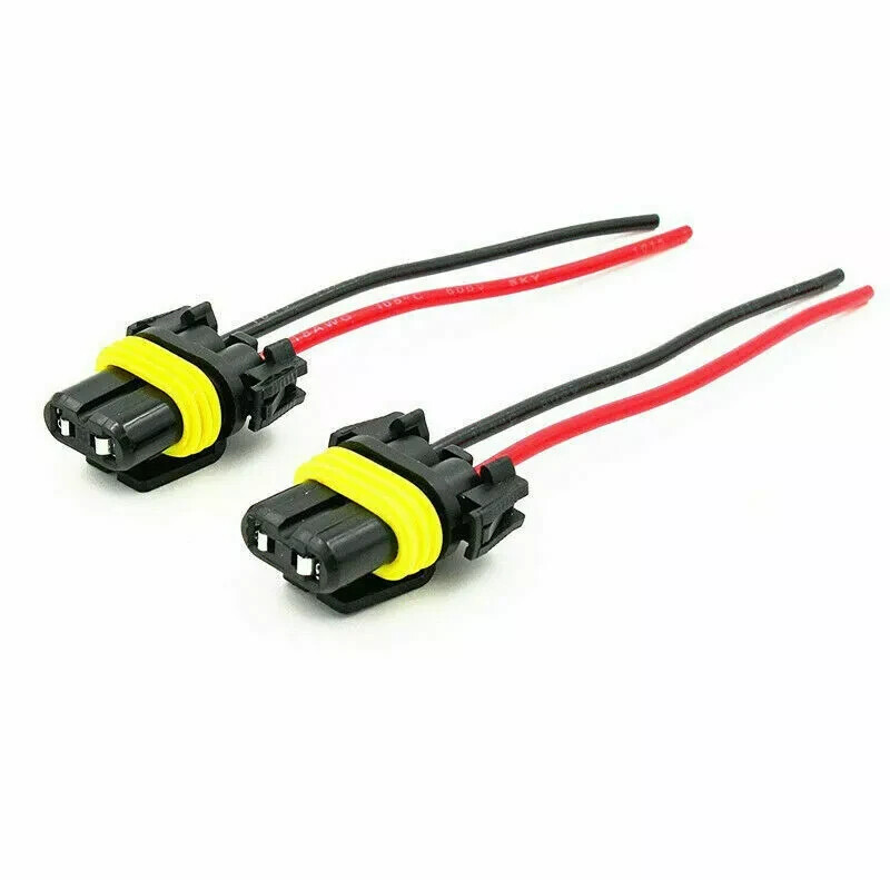 2x 9005 9006 Female Adapter Wire Harness Connector Pigtails for Fog /Head lights