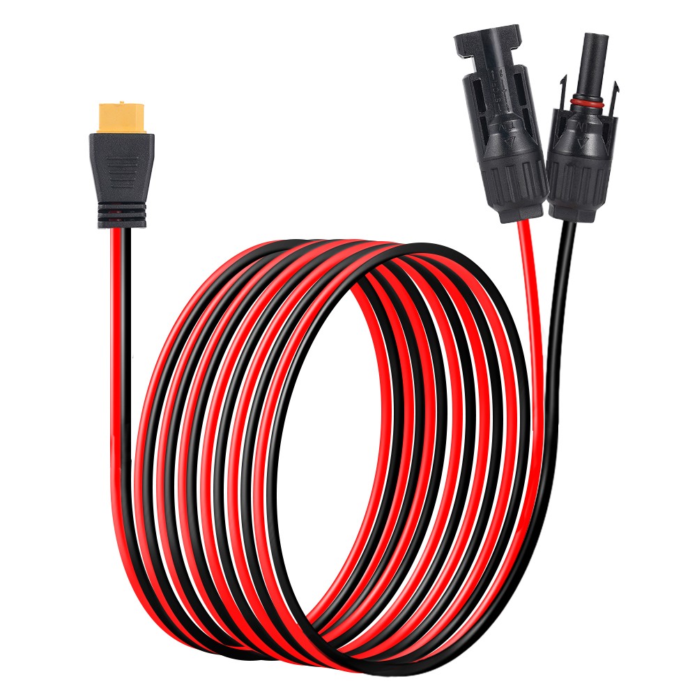 20ft XT60 Female to Solar Connector Solar Panel 12 AWG Extension Charging Cable