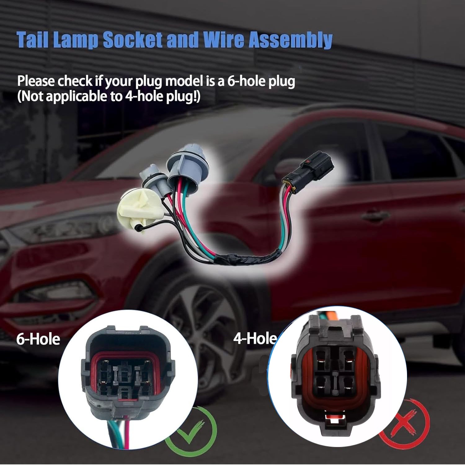 Tail Lamp Socket and Wire Harness for 2016 2017 2018 Tucson 92480-D3010