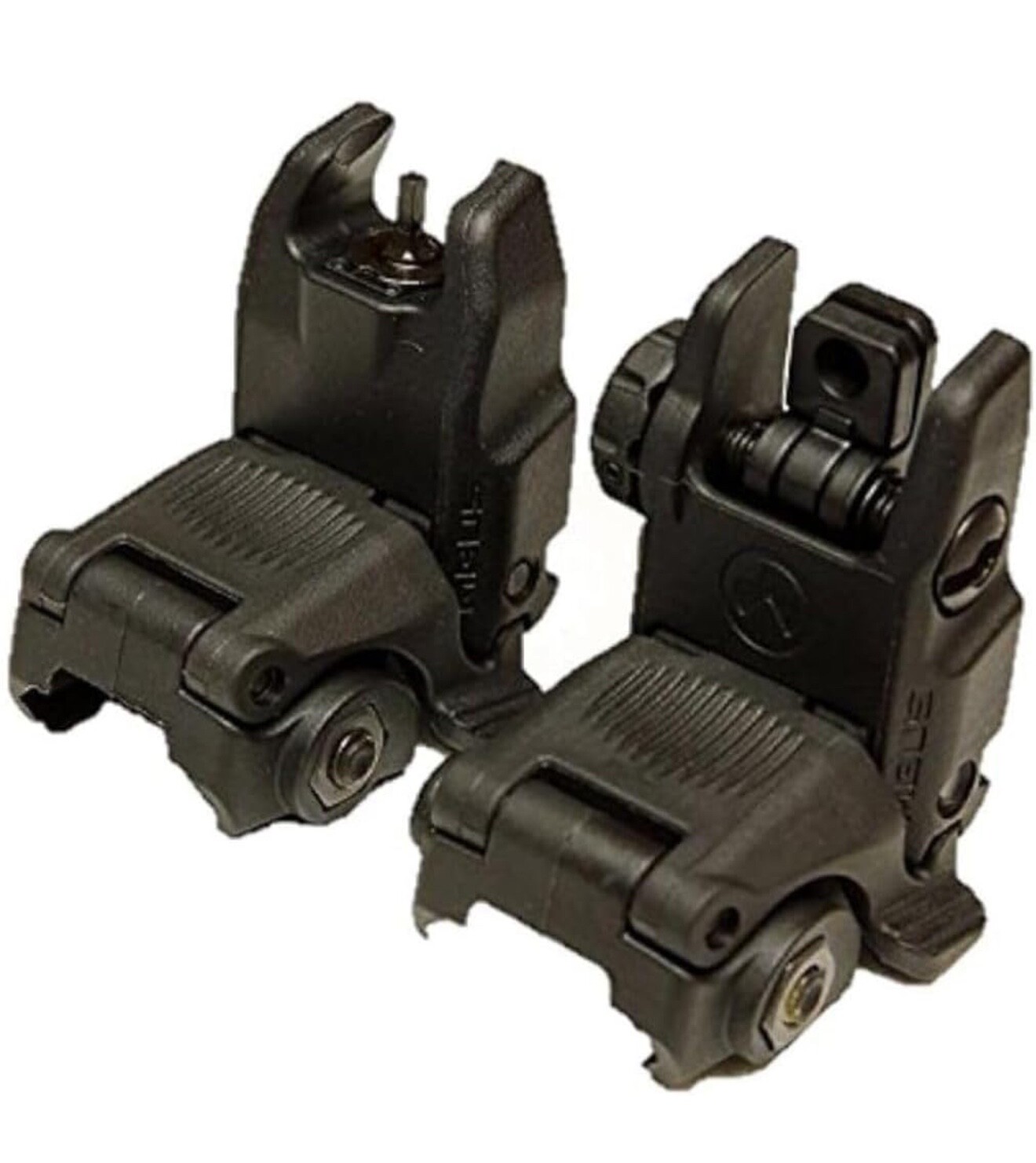 Gen 2 Rear & Front Back Up Sight Set Folding Flip Up Sight Polymer For Picatinny