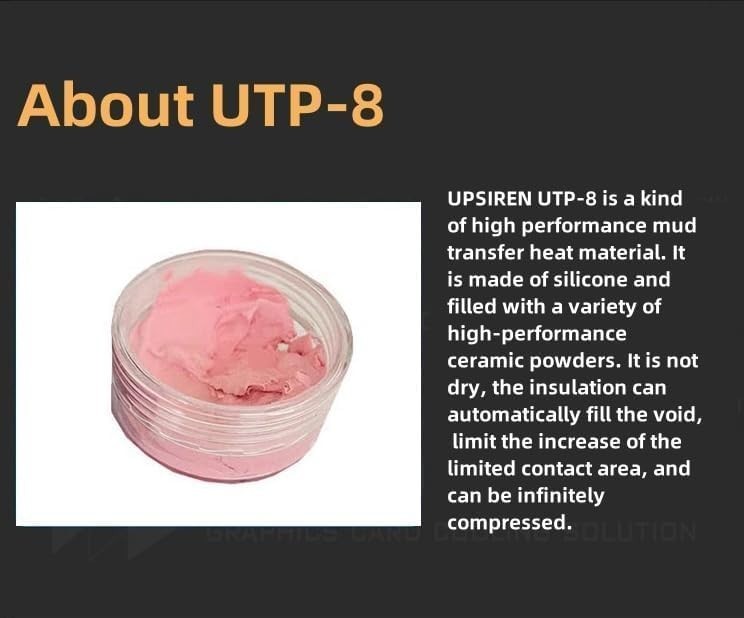 UTP-8 Thermal Putty 10g: Rapid Cooling Solution for GPU & Electronic Repairs