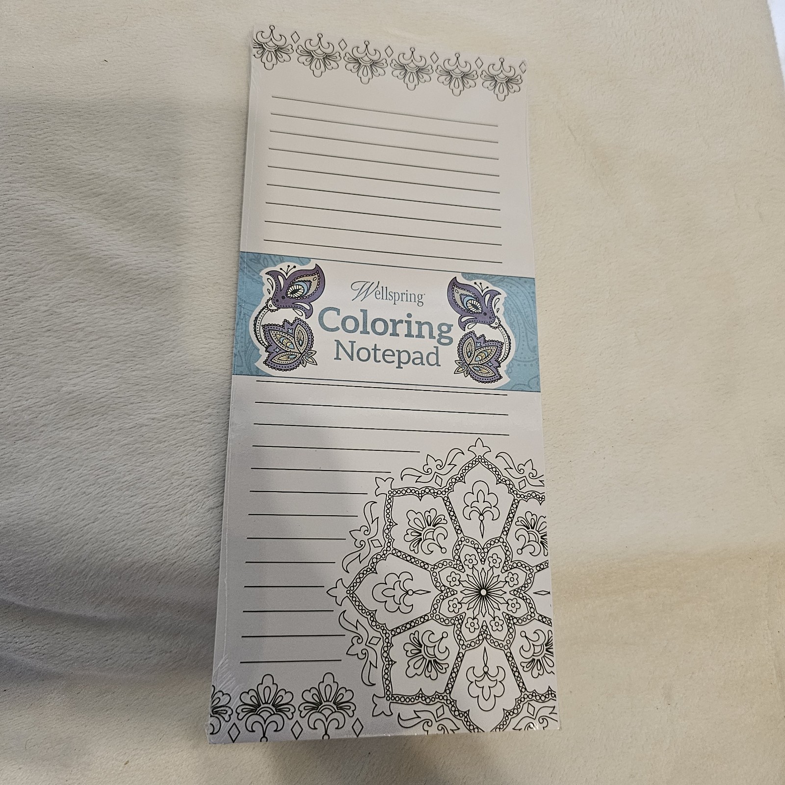 20x Wellspring Coloring Notepad Doodle Flowers Medallion Adult Sealed In Package
