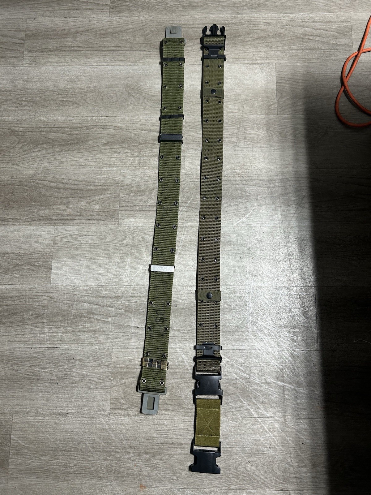 (2) USGI US Military Surplus Web Pistol Belts Quick Release Buckle