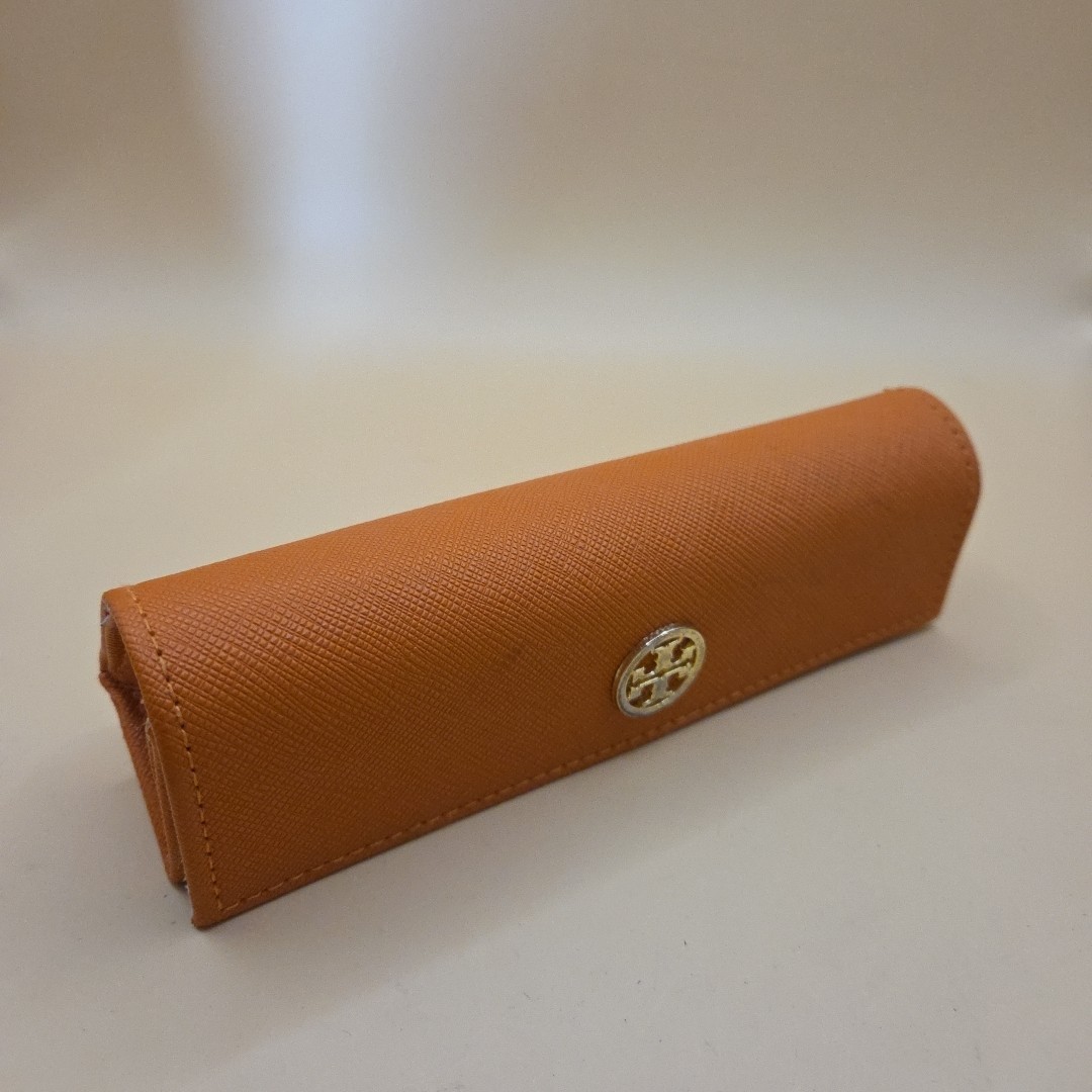 NEW TORY BURCH ORANGE SMALL AUTHENTIC EYEGLASSES CASE Weekender Travel