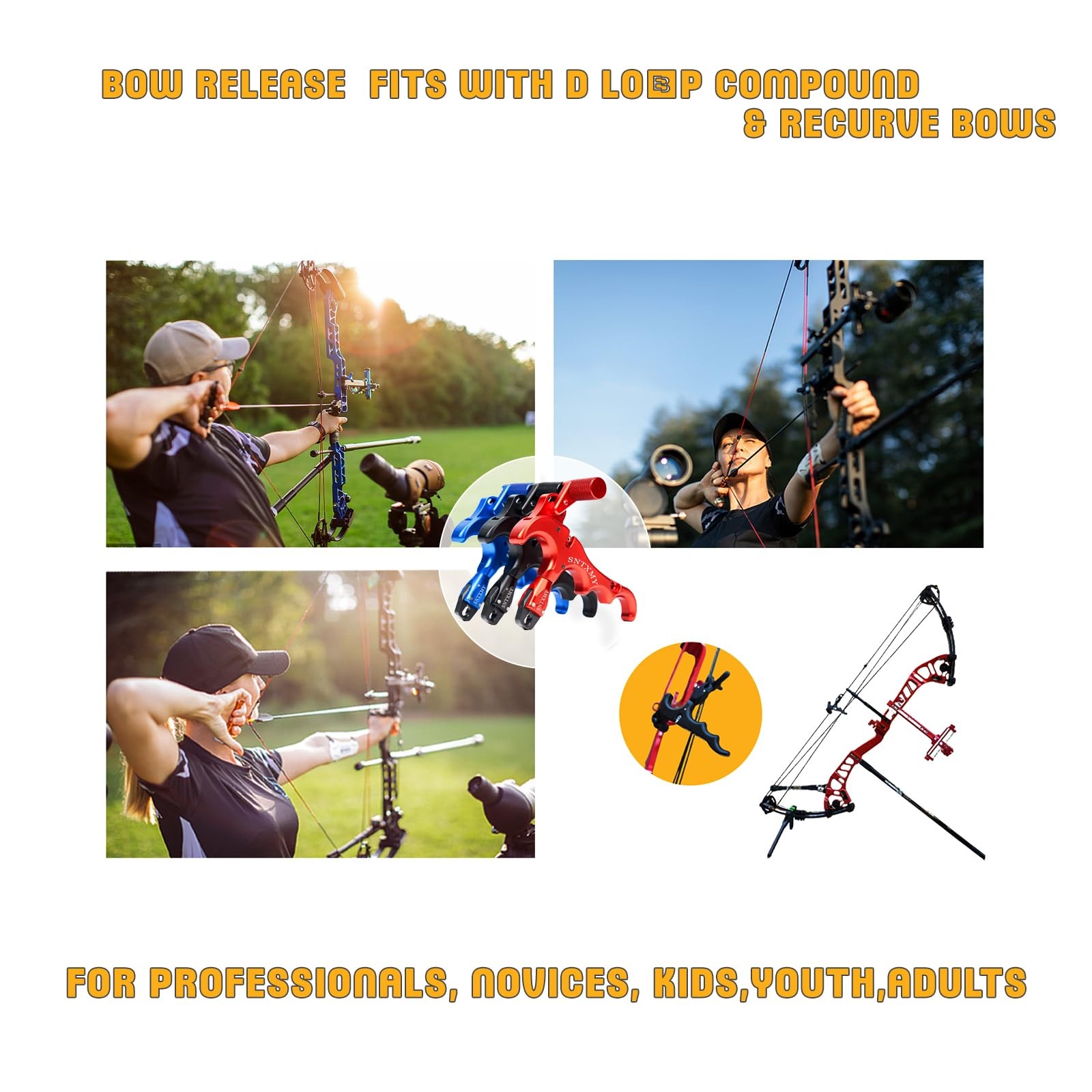 sntxmy Bow Release for Compound Bow, Archery Trigger, Black
