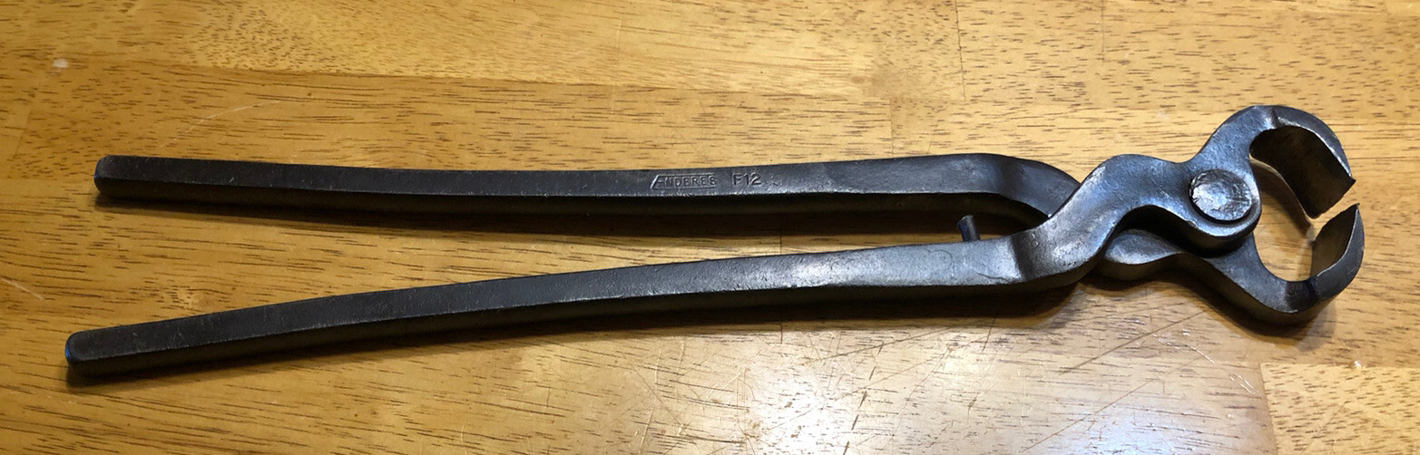 ENDERES VINTAGE  F-12 14" FERRIER BLACKSMITH NIPPERS U.S.A. *** CLEAN***