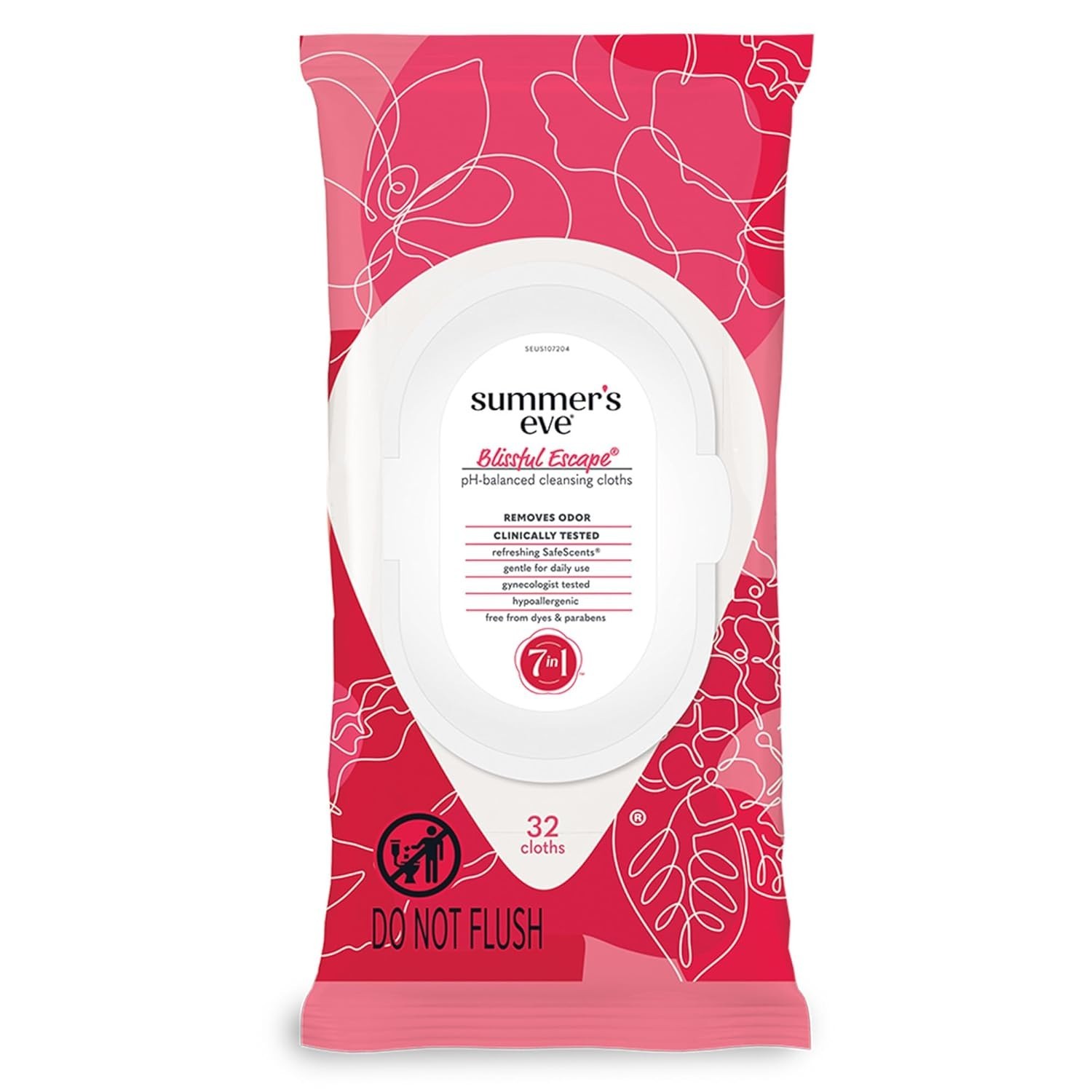 Blissful Escape Feminine Wipes - 32 Gentle pH-Balanced Wipes for Freshness