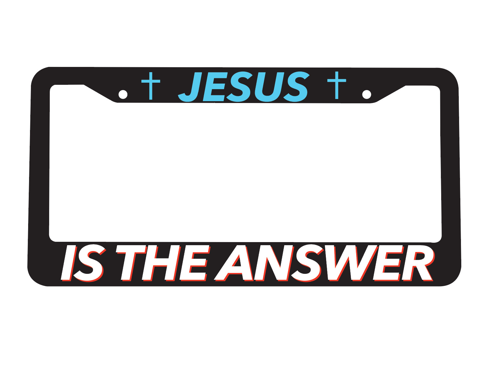 Jesus Is The Answer God Christian Bible Church  Faith Car License Plate Frame