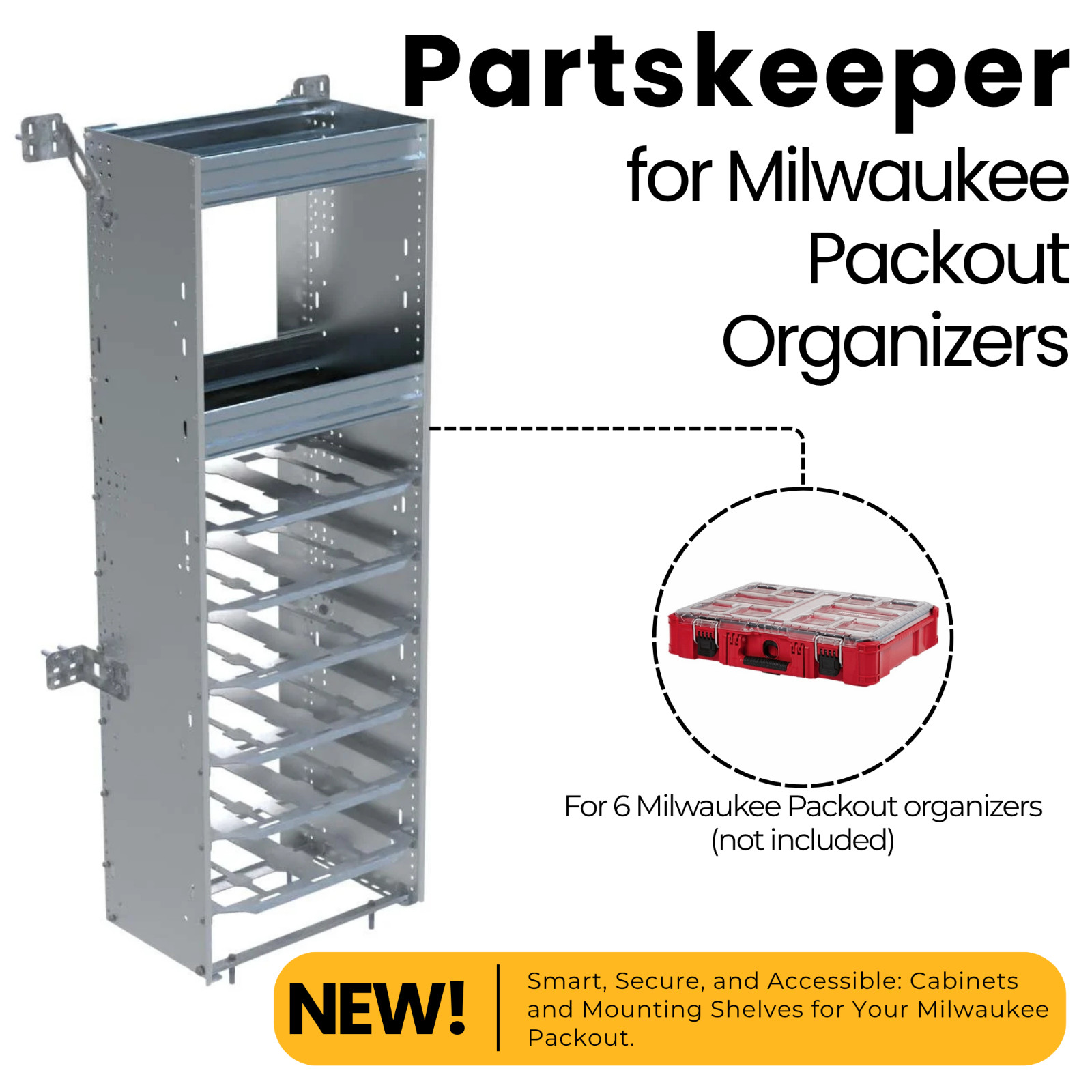 Partskeeper Cabinet – For Milwaukee Packout Organizers 62.5" | C5-MA20-6