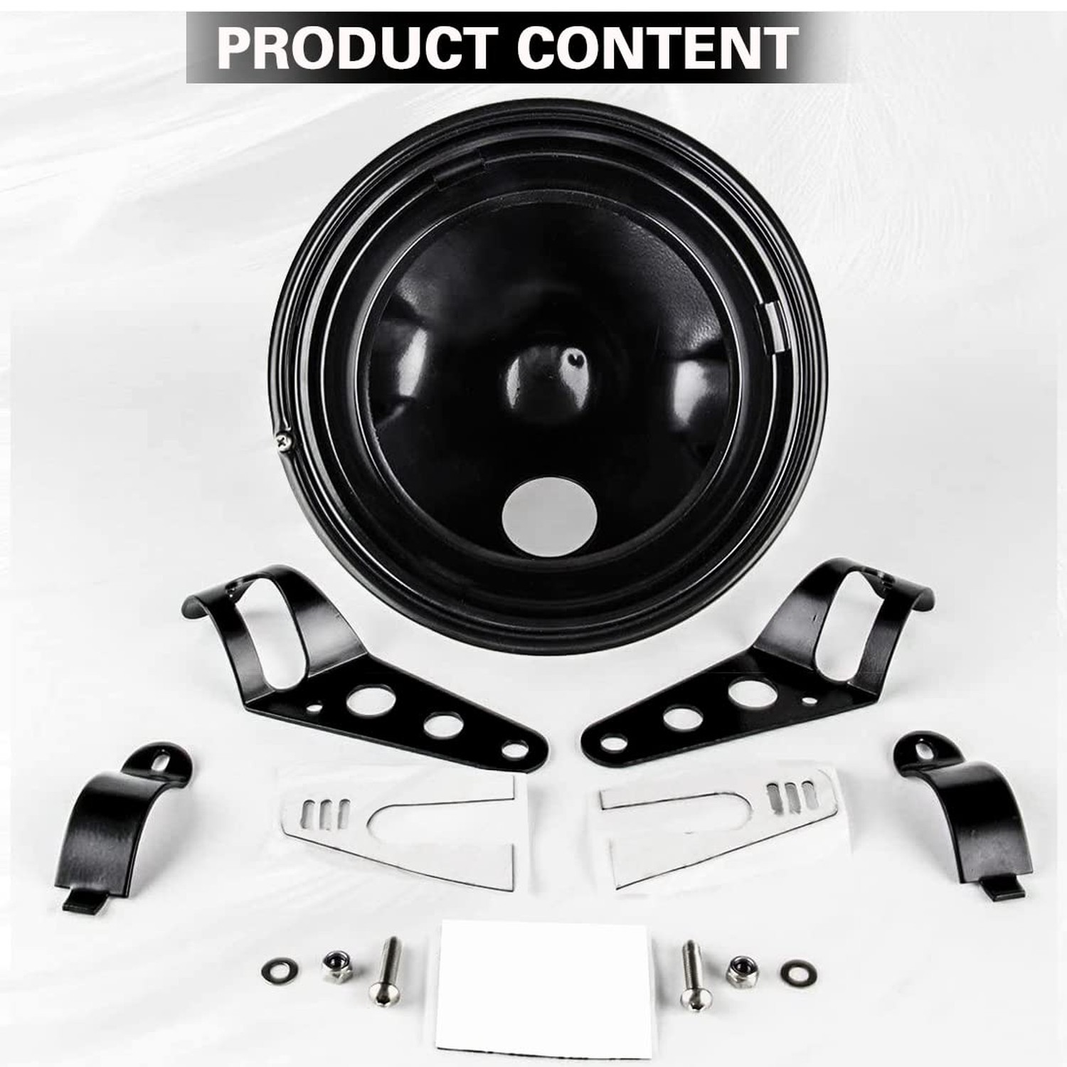 7" 7 Inch Black Headlight Housing Bucket Compatible with for KAWASAKI Honda Y...