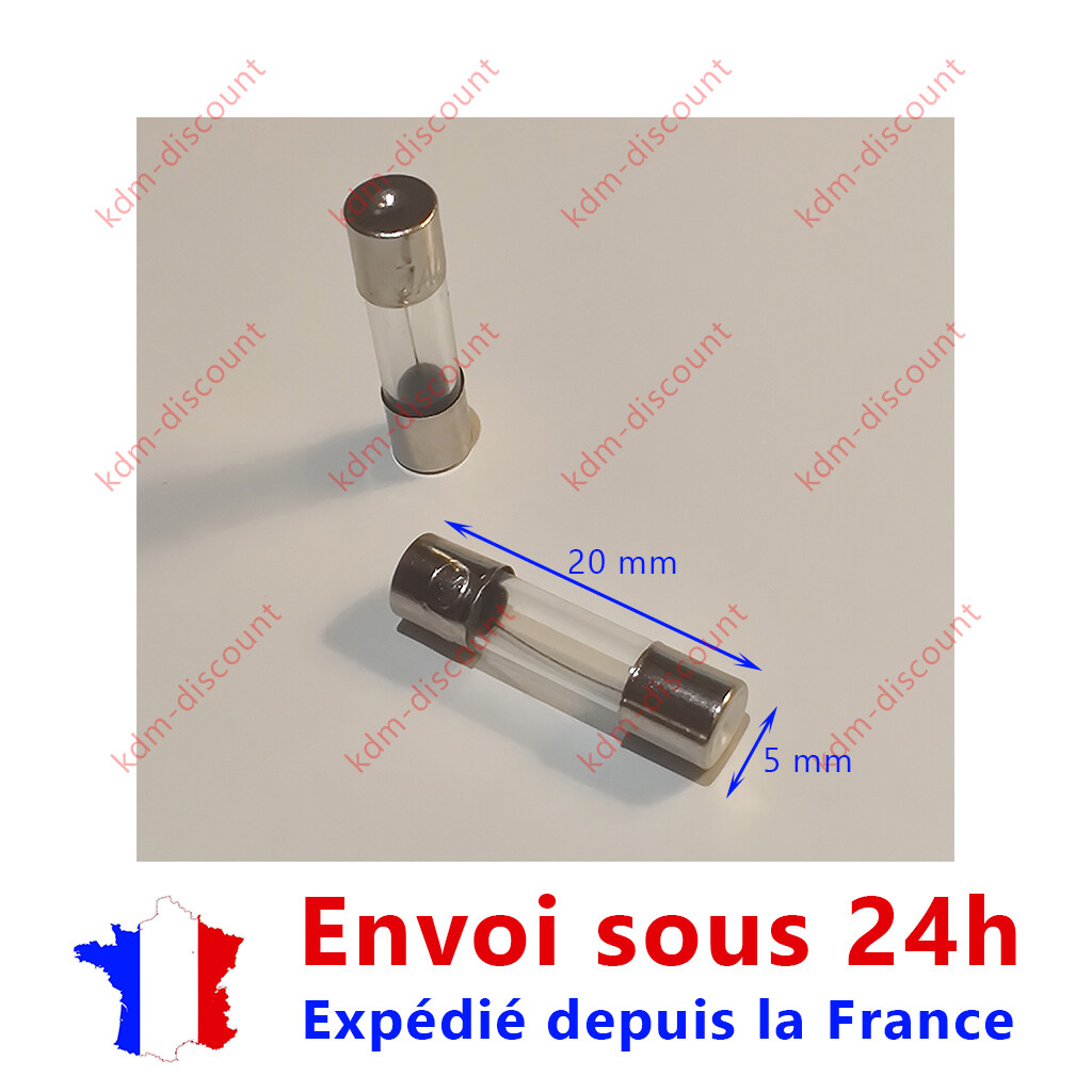 Lot Of 2 Fast Blow Glass Fuses 3A 250V 5x20 Mm