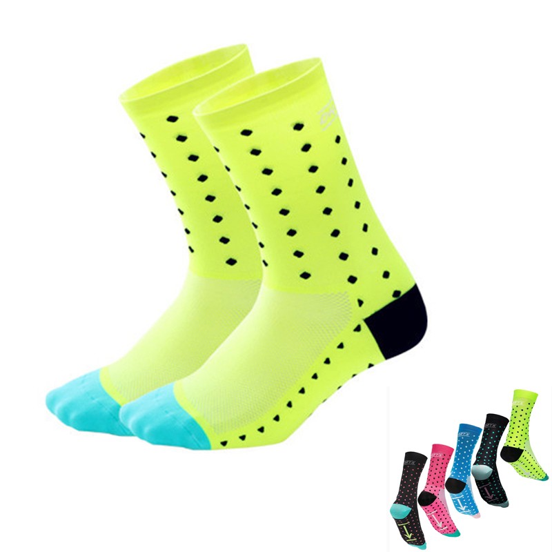 Pro Cycling Socks Mens Womens Riding Bicycle Sport Ankle Socks XC MTB BMX Green
