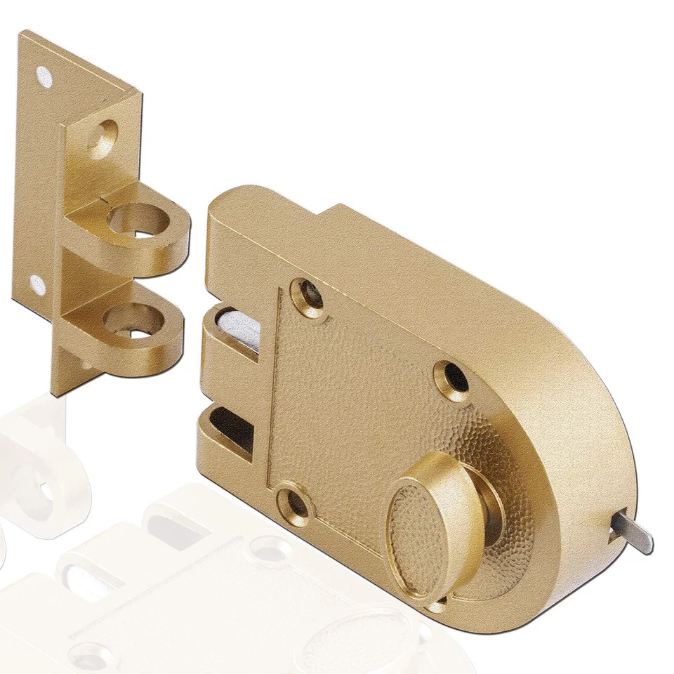 SUMBIN Guard Security Heavy Jimmy Proof Deadbolt,Door Lock Single 1, Gold