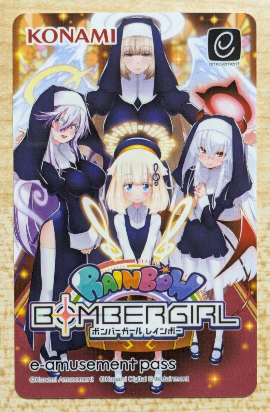 SHIPS FROM USA NEW Konami e-AMUSEMENT PASS Card BOMBERGIRL RAINBOW bomber girl