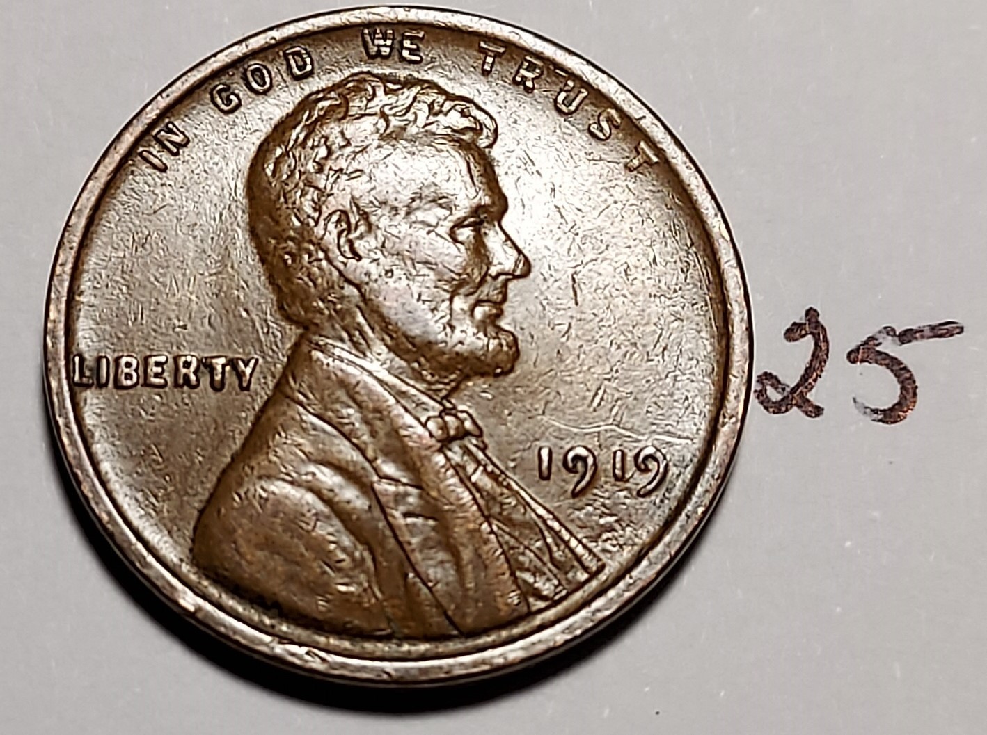 1919 Lincoln Wheat Cent #25