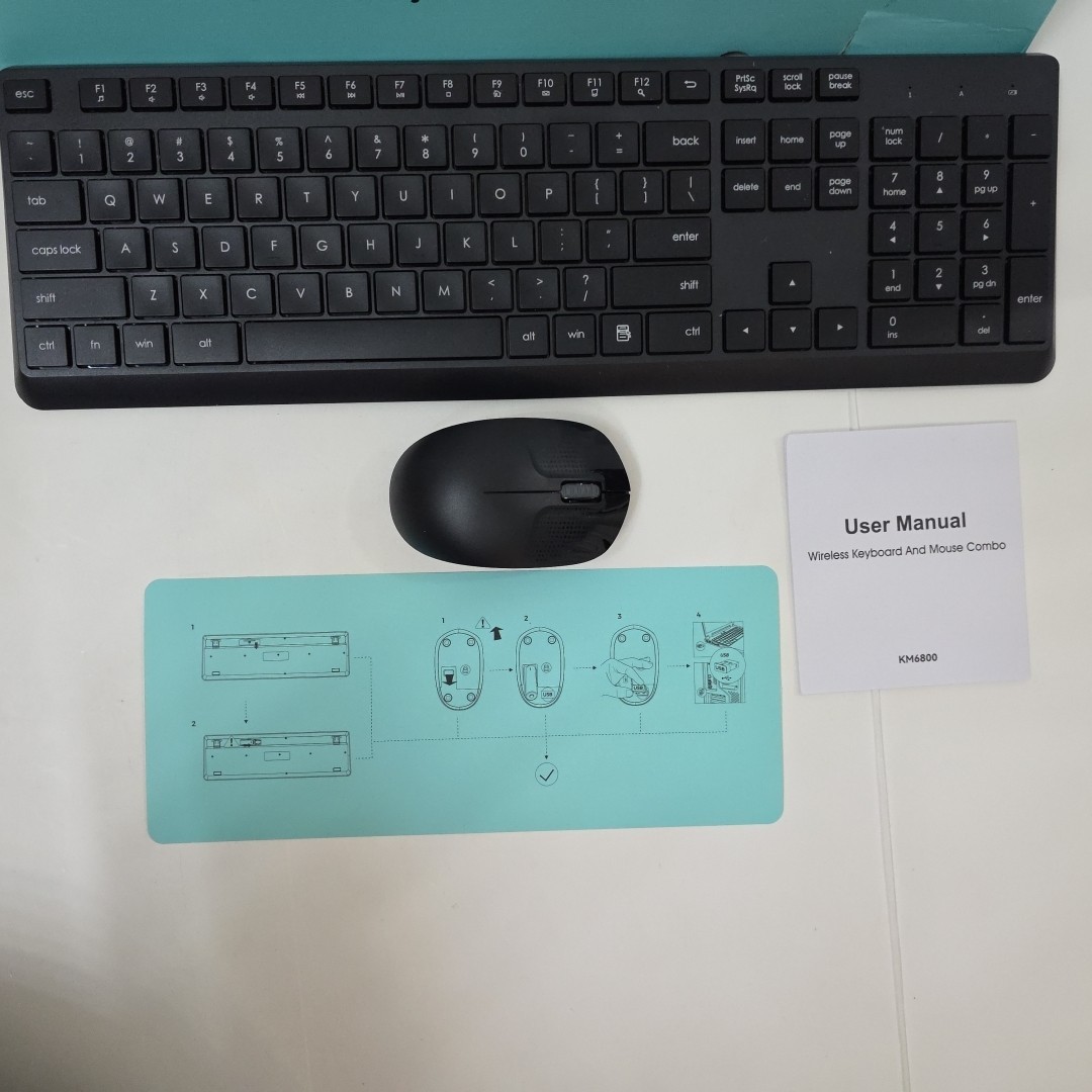KM6800 Wireless Keyboard & Mouse Combo - Black - Never Used Open Box