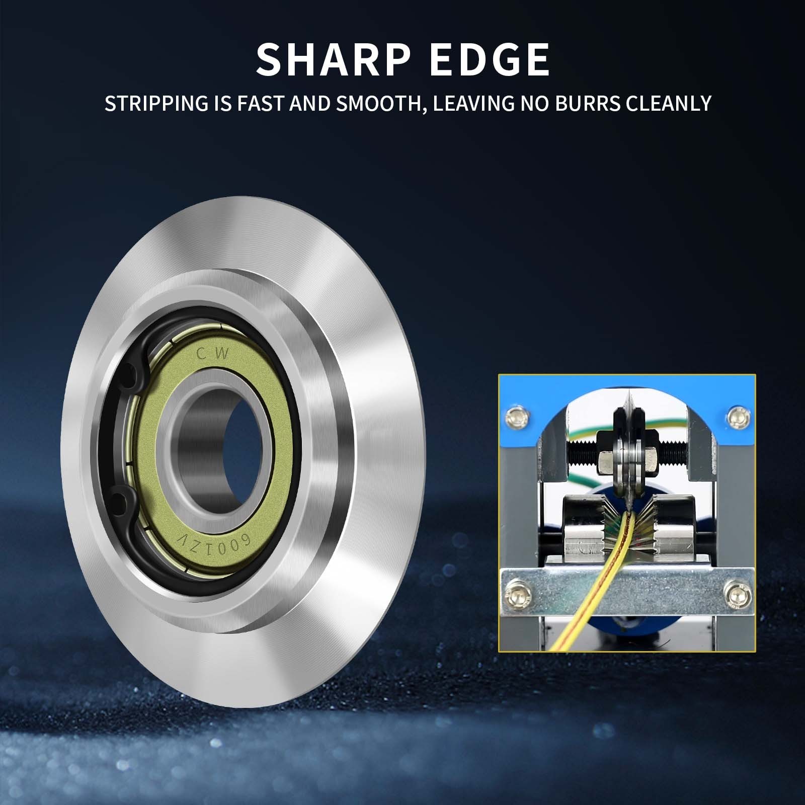 Upgraded Replacement Blade for Copper Wire Stripping Machine Powered Chrome 1PC