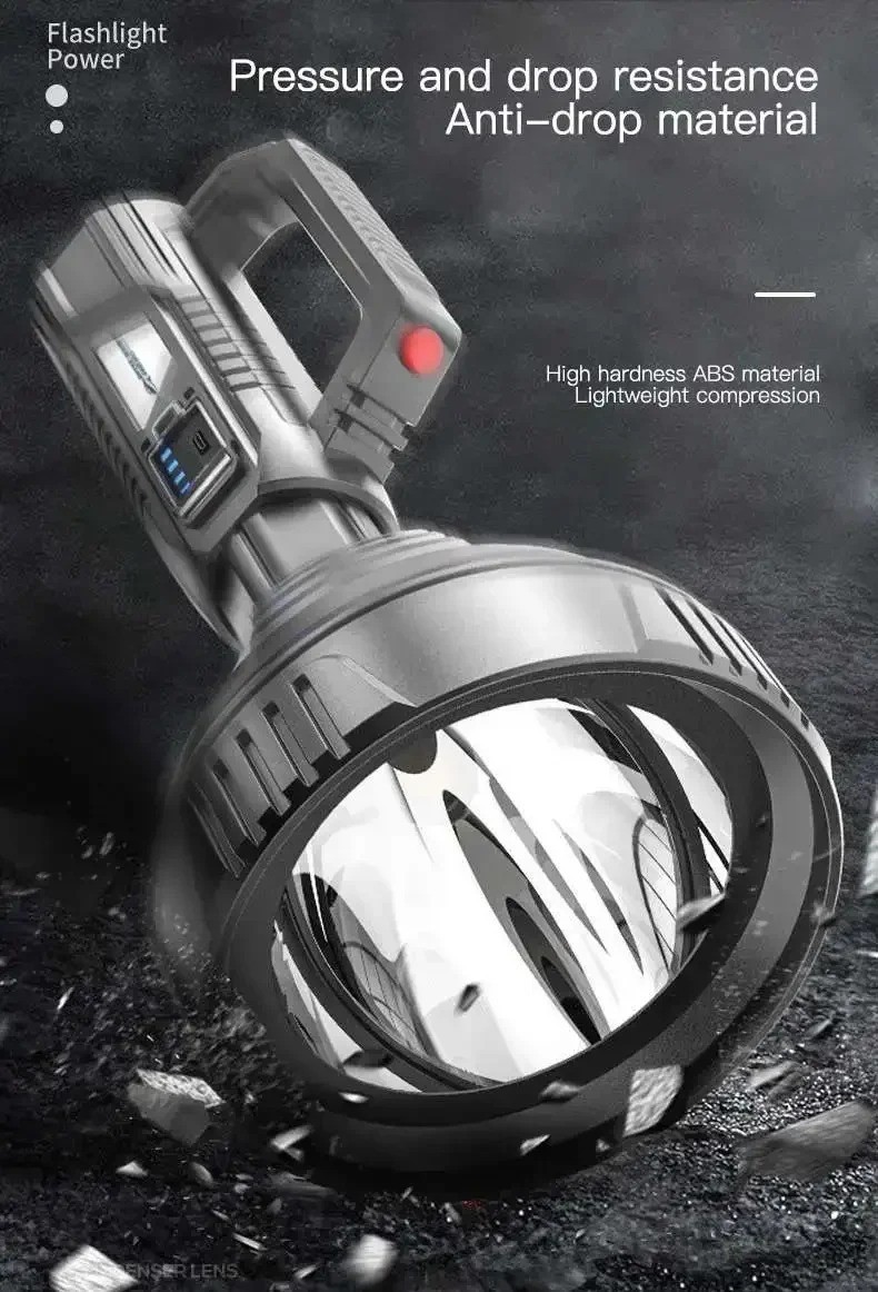 Super Bright LED Spot Light Searchlight Rechargeable Hand Torch Work Light Lamp*
