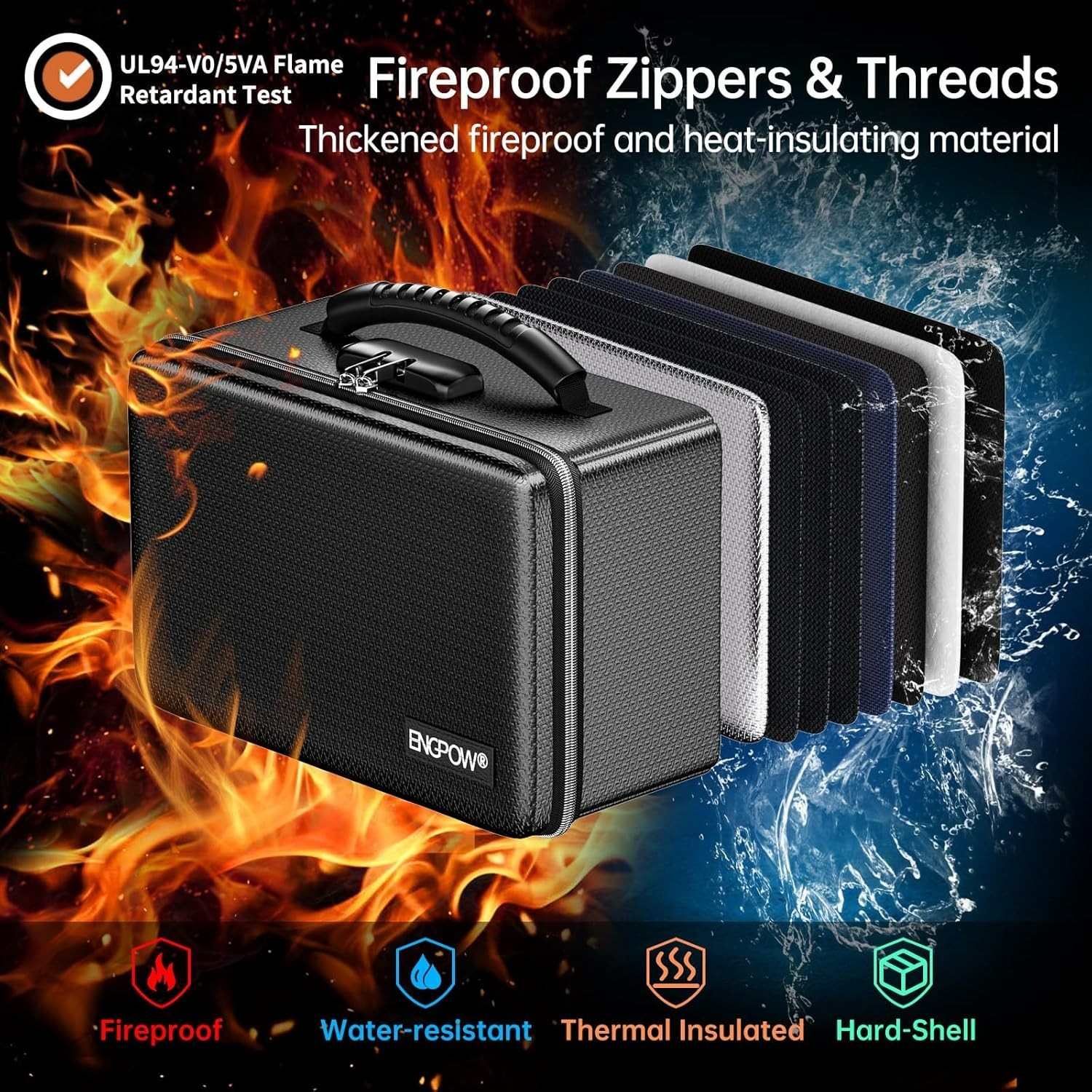 Innovative Fireproof Storage Box with Combination Lock - For A5 Documents & More