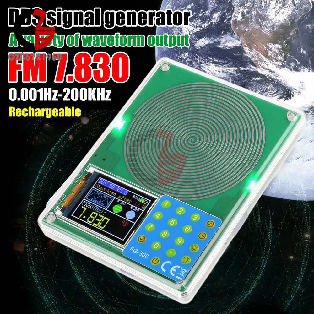 2x Digital Schumann Wave Generator Multiple Waveform Frequency Adjustable 200KHz