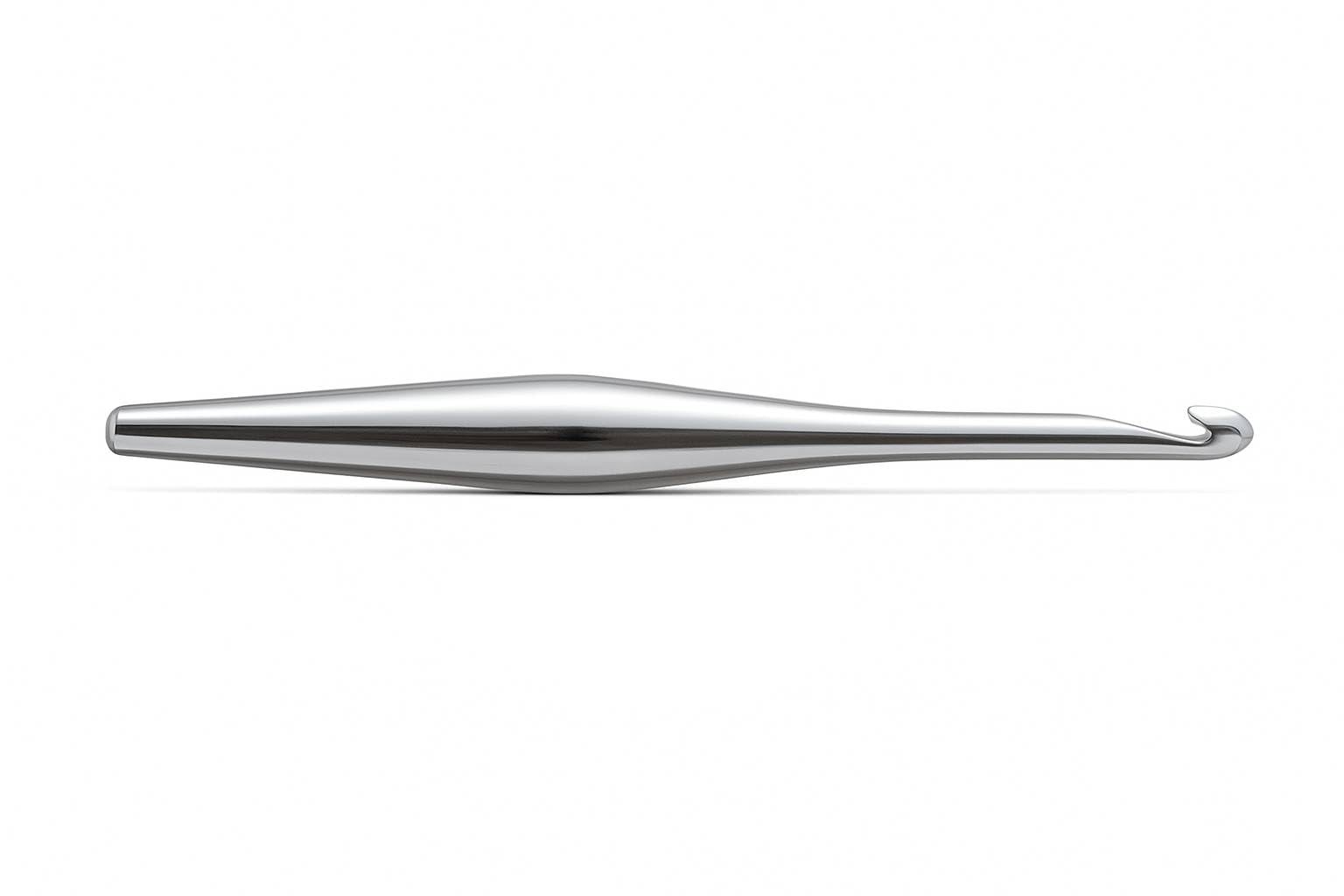 Hook, Silver Streamline Metal, Ergonomic Handle Crochet Hooks 7" (Silver Meta...