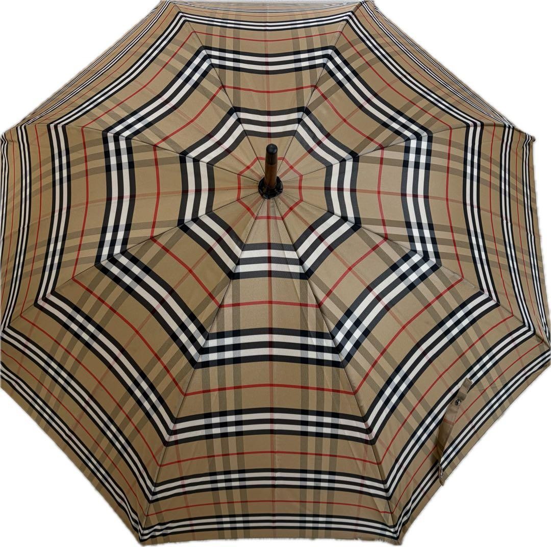 Burberry Nova Check Long Umbrella Premium Condition Vintage Style Excellent