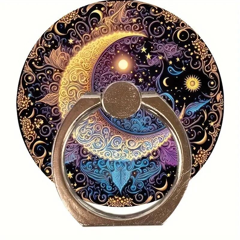Star Moon Adjustable Cell Phone Ring Holder Universal Ring Grip 360 Rotation New