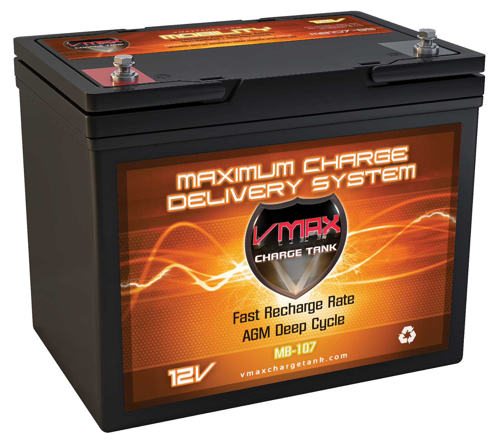 EVEREST & JENNINGS Comp Wheelchair VMAX MB107 AGM 85AH Battery 34 NARROW GP24
