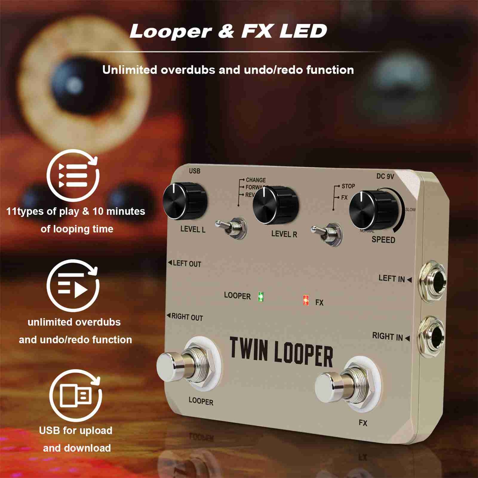 Guitar Looper Pedal High‑Quality Audio Capture Multi‑Function Looping Tool